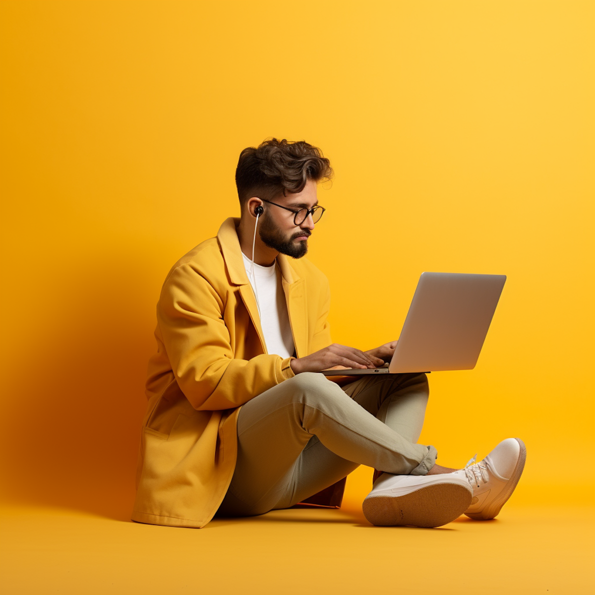Creative Focus in Monochrome Yellow